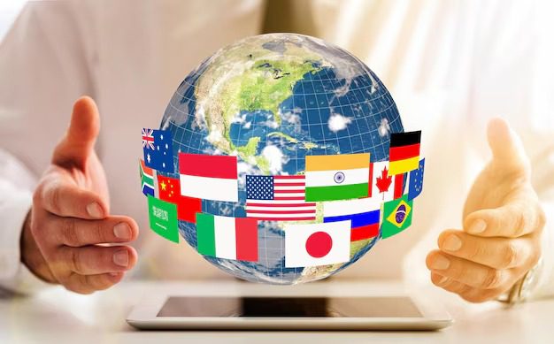 Professional translator showing the importance of translation in global business